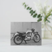 勝利MCオートバイのヴィンテージ写真 ポストカード (スタンド正面)