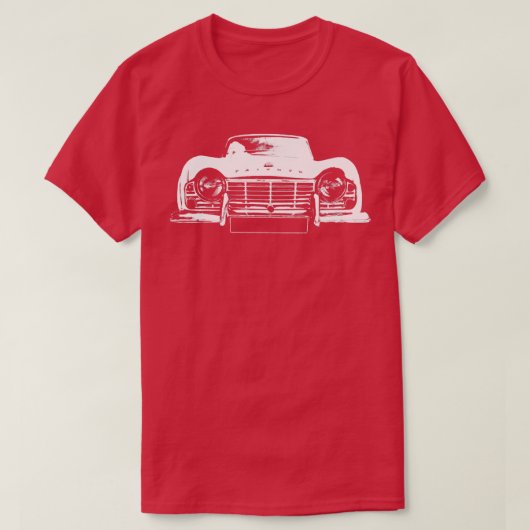 勝利TR4英国クラシック車ホワイト長袖 Tシャツ (デザイン正面)