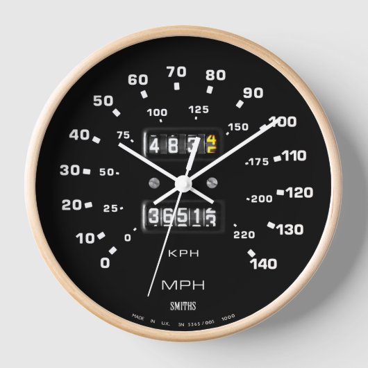 勝利TR7速度計 壁時計 (正面)