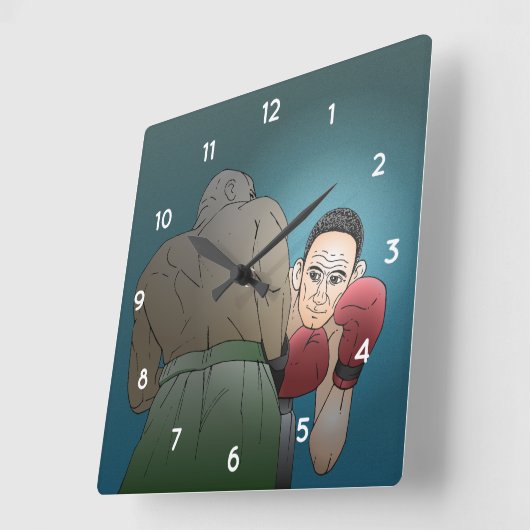 勝敗 スクエア壁時計 (傾斜)