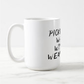 勝者おもしろいが衣服スマイルブラック コーヒーマグカップ (左)