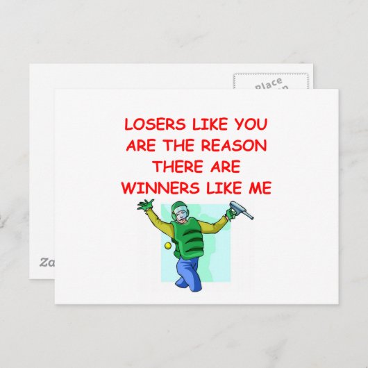 勝者おもしろいと敗者のジョーク ポストカード (正面/裏面)