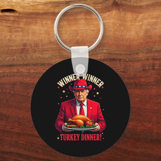 勝者おもしろいのトルコのディナートランプPjs感謝してい キーホルダー (正面)