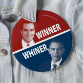 勝者か泣き言を言う人Romney対オバマ 缶バッジ (インサイチュ)