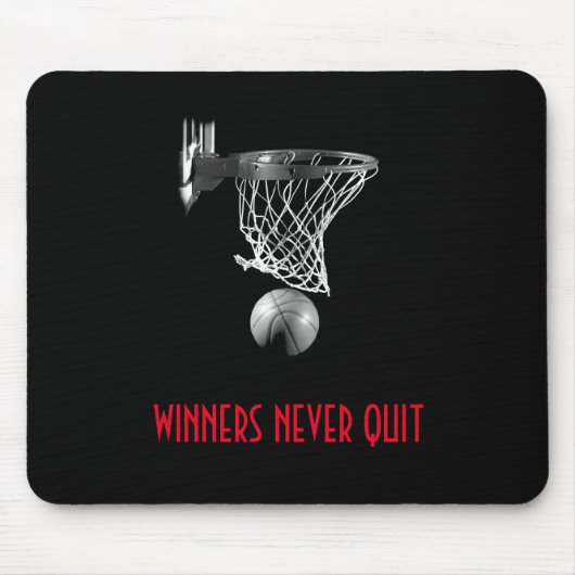 勝者がバスケッやめトルなし マウスパッド (正面)