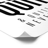 勝者が決してやめない |やる気を起こさせる | ポスター (角)