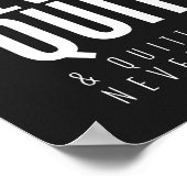 勝者が決してやめない |ポスタやる気を起こさせるー ポスター (角)