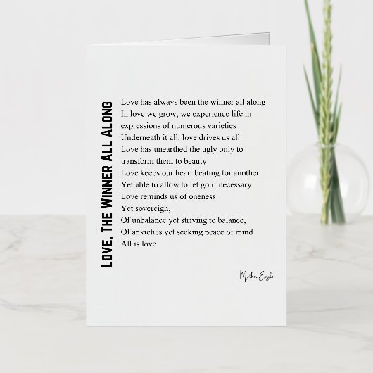 勝者こそ愛される詩詩 箔グリーティングカード (正面)