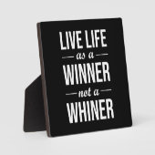 勝者として生きること、泣き言ではなくやる気を起こさせる- フォトプラーク (正面)