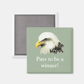 勝者になるように支払う,引用文米国軍隊Bald Eagle マグネット (正面/裏面)