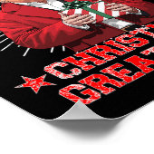 勝者のクリスマスリ素晴らしマス再びトランプおもしろい胡 ポスター (角)