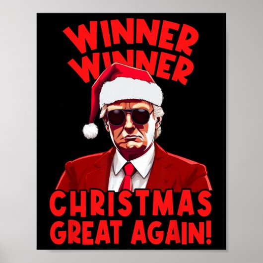 勝者のクリスマス素晴らしが再びおもしろいサンタテル ポスター (正面)