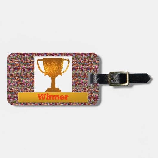 勝者のコップ(あなた専有物への変更の文字) ラゲッジタグ (正面横)