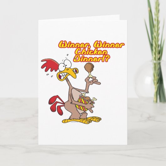 勝者のチキンディナーの皮肉なユーモア カード (正面)