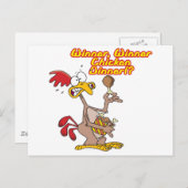 勝者のチキンディナーの皮肉なユーモア ポストカード (正面/裏面)