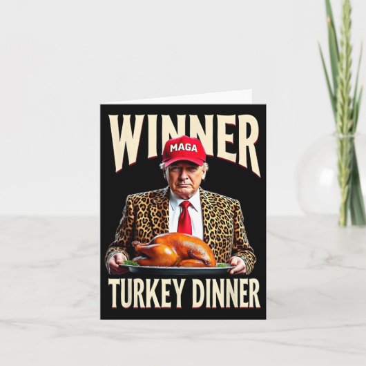勝者のトルコのディナーおもしろいトランプ カード (正面)