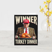 勝者のトルコのディナーおもしろいトランプ カード (黄色い花)