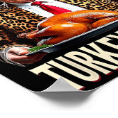 勝者のトルコのディナーおもしろいトランプ ポスター (角)