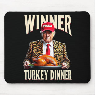 勝者のトルコのディナーおもしろいトランプ マウスパッド