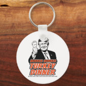 勝者の七面鳥ディナーおもしろいトルコトランプタ キーホルダー (正面)