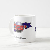 勝者の円のマグ コーヒーマグカップ (正面左)