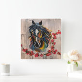 勝者の円 スクエア壁時計 (ホーム)