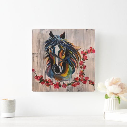 勝者の円 スクエア壁時計 (ホーム)