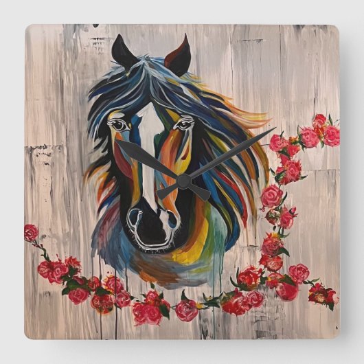 勝者の円 スクエア壁時計 (正面)