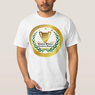 勝者の勝者の鶏の夕食、運のTシャツ。 Tシャツ