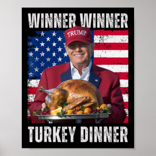 勝者の勝者トルコのディナーユーモアおもしろいトランプ ポスター