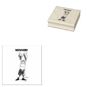 勝者の大きなゴムのスタンプなしハンドル ラバースタンプ (押印)