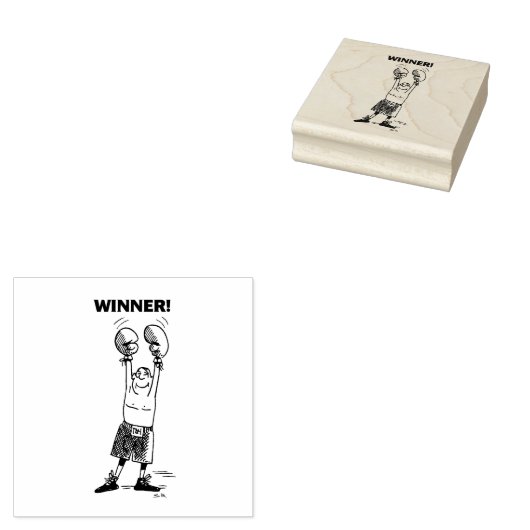 勝者の大きなゴムのスタンプなしハンドル ラバースタンプ (押印)