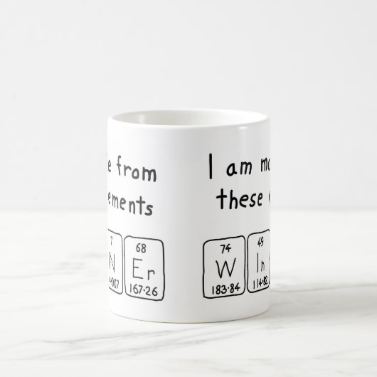 勝者の定期的なテーブル名のmag コーヒーマグカップ (中央)