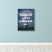 勝者はやめ引用文 キャンバスプリント (インサイチュ (ウッドフロア))