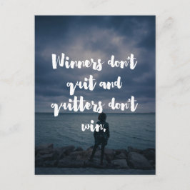 勝者はやめ引用文 ポストカード