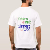 勝者は勝ったとやめます Tシャツ (裏面)