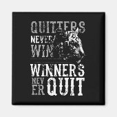 勝者は決してやめトラ感動的グ磁石 マグネット (正面)