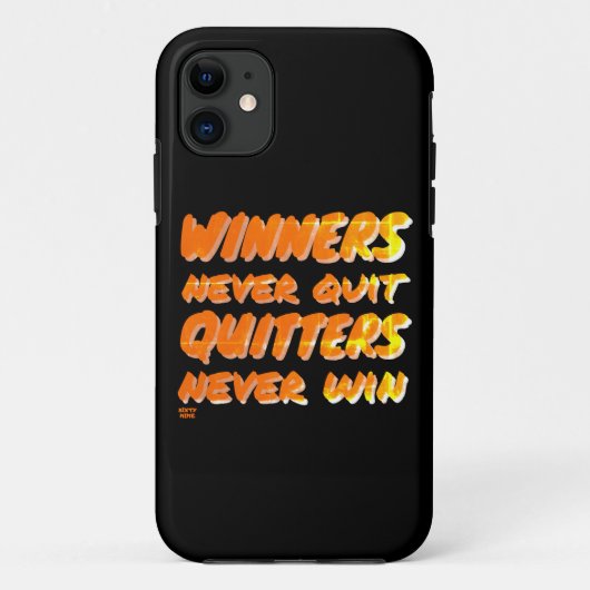 勝者は決してやめ勝つことはないやる気を起こさせる Case-Mate iPhoneケース (裏面)