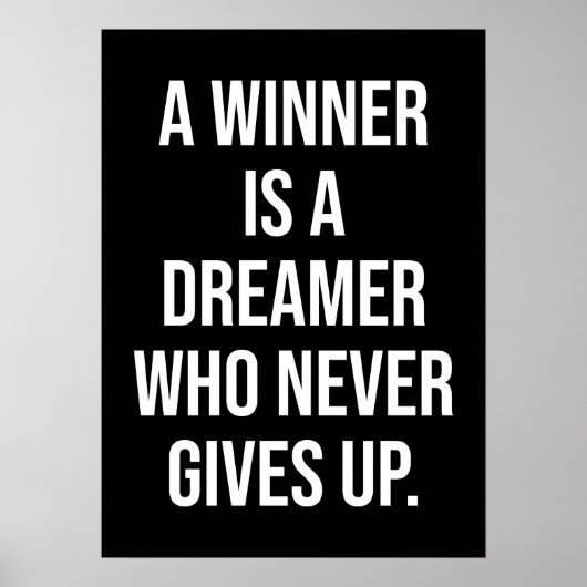 勝者は決して上がらない夢与え見者 ポスター (正面)