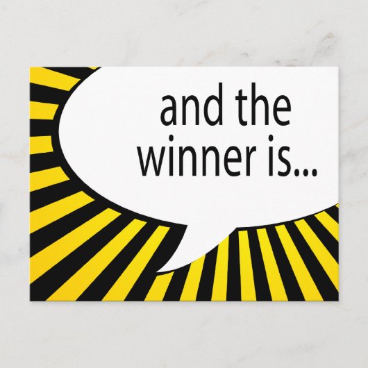 勝者は!漫画の吹き出し ポストカード (正面)