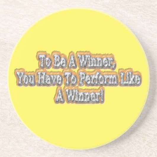 「勝者へ」かわいいデザイン。買今 コースター (正面)