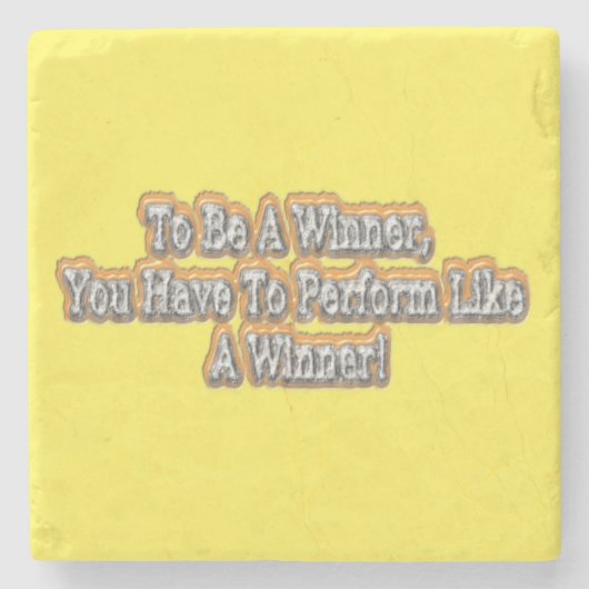 「勝者へ」かわいいデザイン。買今 ストーンコースター (正面)