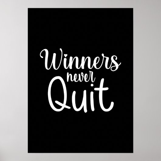 勝者やめなし、ジム、ハッスルやる気を起こさせる ポスター (正面)