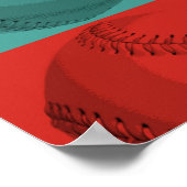 勝者やめは感動的野ポップ・アートの球 ポスター (角)