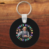 勝者イースターディナーおもしろいトランプハッピーイースト キーホルダー (正面)