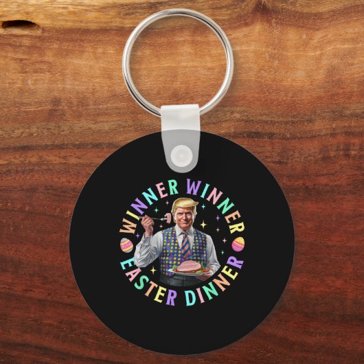 勝者イースターディナーおもしろいトランプハッピーイースト キーホルダー (正面)