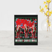 勝者クリスマスディナーサンタトランプ醜いSw カード (黄色い花)