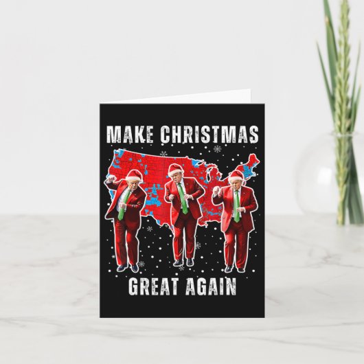 勝者クリスマスディナーサンタトランプ醜いSw カード (正面)