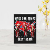 勝者クリスマスディナーサンタトランプ醜いSw カード (黄色い花)