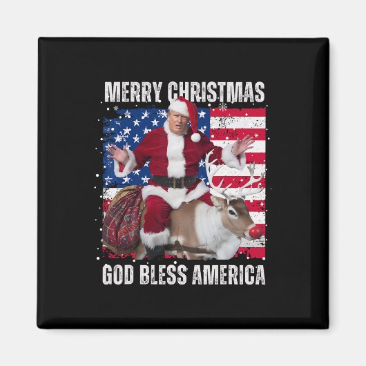 勝者クリスマスディナーサンタトランプ醜いSw マグネット (正面)